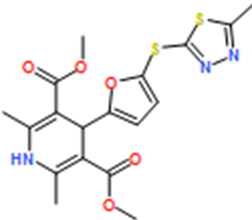 Dimethyl 2,6-dimethyl-4-(5-((5-methyl-1,3,4-thiadiazol-2-yl)thio)furan-2-yl)-1,4-dihydropyridine-3,5-dicarboxylate